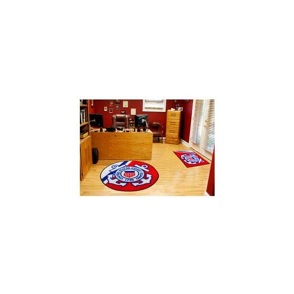 Fanmats FanMats US Coast Guard Round Rug 1/4" Thick 44" Diameter 9551 - main